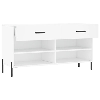 Luxo Shoe Cabinet Solid Oak 6 Compartments Rectangular & Metal Feet