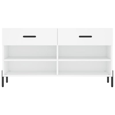 Luxo Shoe Cabinet Solid Oak 6 Compartments Rectangular & Metal Feet