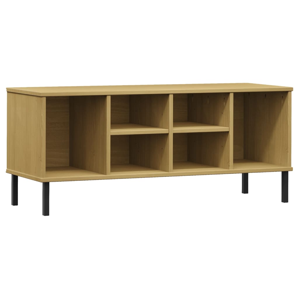 Shoe Rack Solid Pine & Metal Wide & Deep 6 Compartments