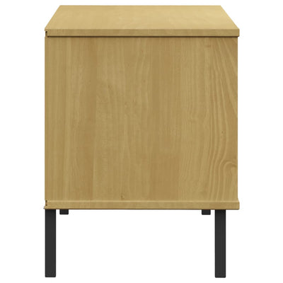 Shoe Rack Solid Pine & Metal Wide & Deep 6 Compartments