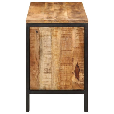 Shoe Bench Natural Mango Wood 8 Compartments Wide & Long