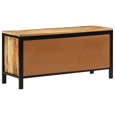 Shoe Bench Natural Mango Wood 8 Compartments Wide & Long