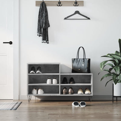 Shoe Cabinet High Gloss Reclaimed Wood 5 Comaprtments