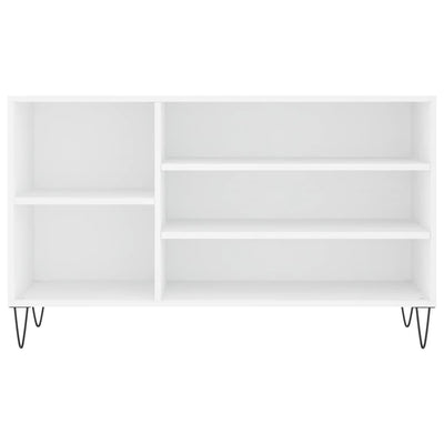Luxe Shoe Cabinet High Gloss Reclaimed Wood 5 Compartment