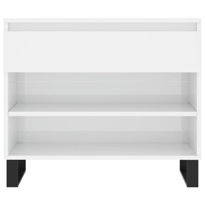 Shoe Cabinet High Gloss Reclaimed Wood 2 Compartments & 1 Drawer