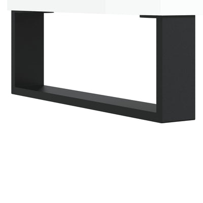 Shoe Cabinet High Gloss Reclaimed Wood 2 Compartments & 1 Drawer