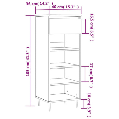 Freya Shoe Cabinet Reclaimed Wood 5 Compartments Medium