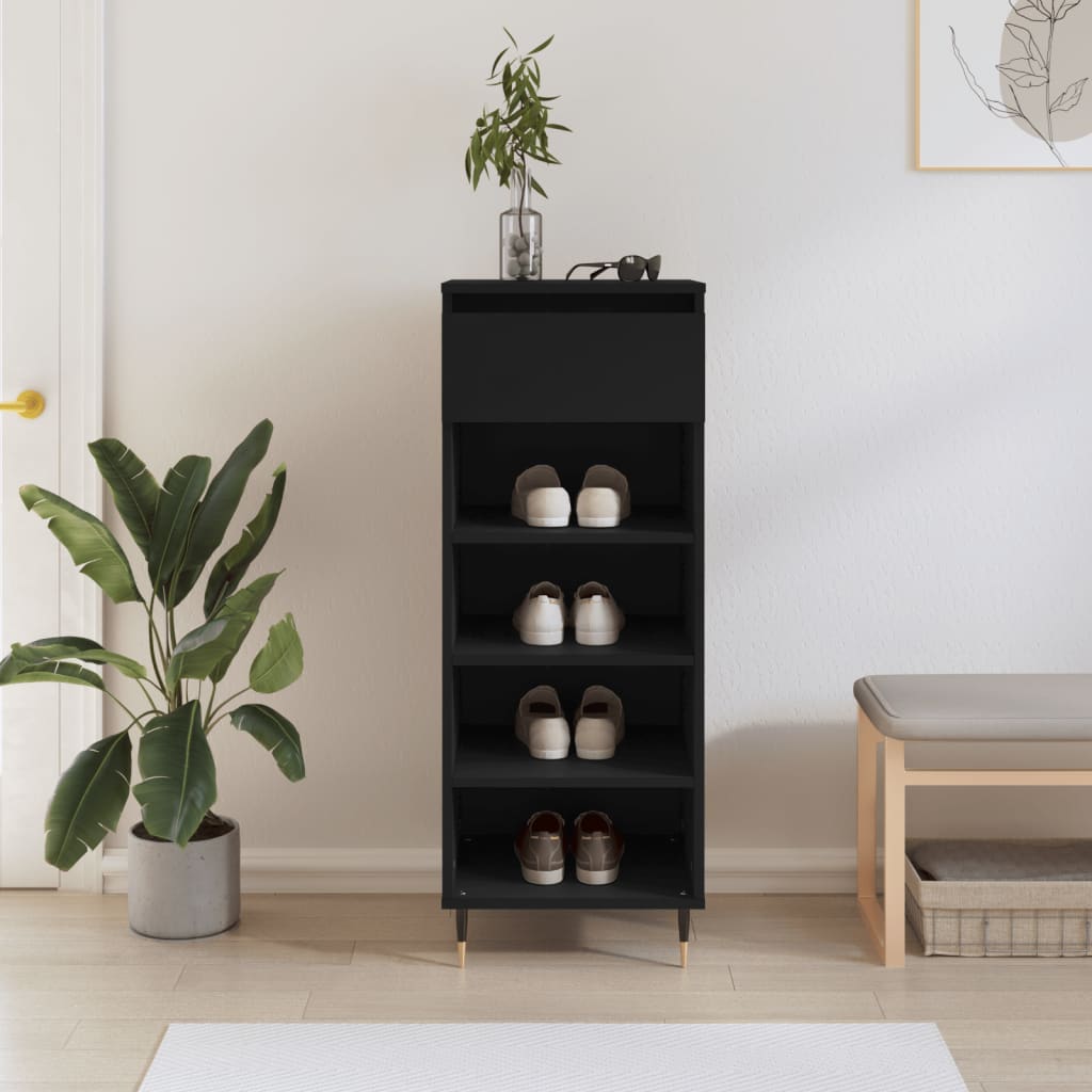 Freya Shoe Cabinet Reclaimed Wood 5 Compartments Medium