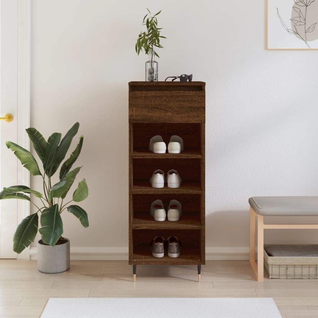 Freya Shoe Cabinet Reclaimed Wood 5 Compartments Medium