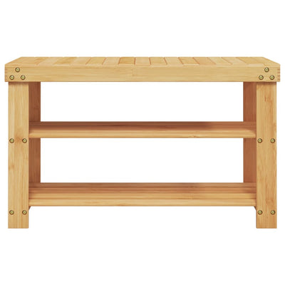 Shoe Rack Natural Bamboo 3 Tiers
