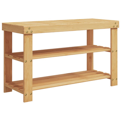 Shoe Rack Natural Bamboo 3 Tiers