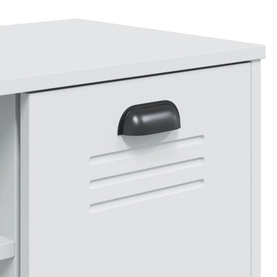 Shoe Storage Bench Smoked Oak & Metal Compartments