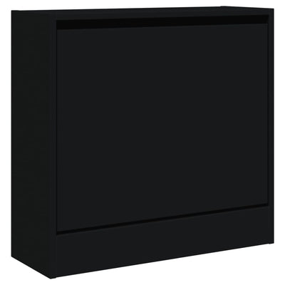 Modern 3 Pair 31" Compact Shoe Cabinet With 1 Flip Down Drawer