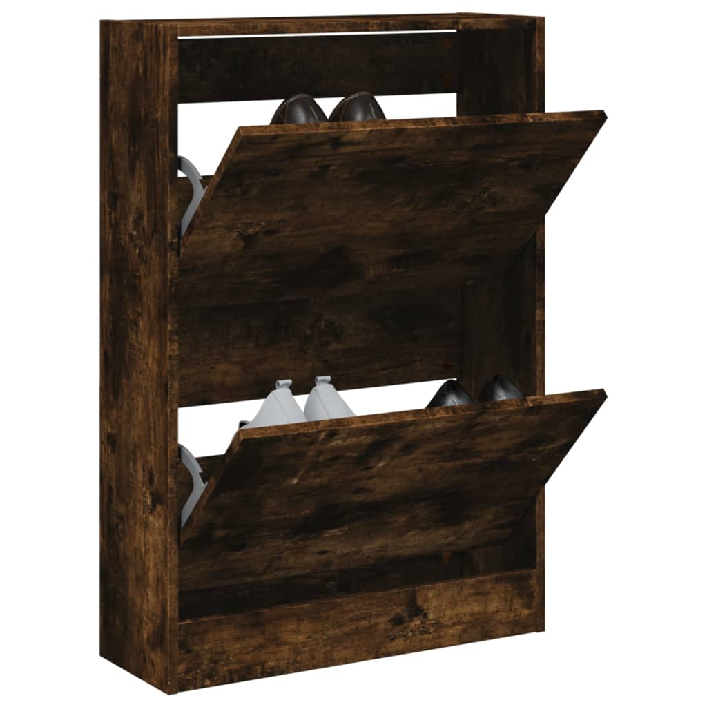 Tone Shoe Cabinet Solid Oak 2 Drop-Down Drawers small