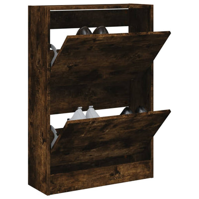 Tone Shoe Cabinet Solid Oak 2 Drop-Down Drawers small