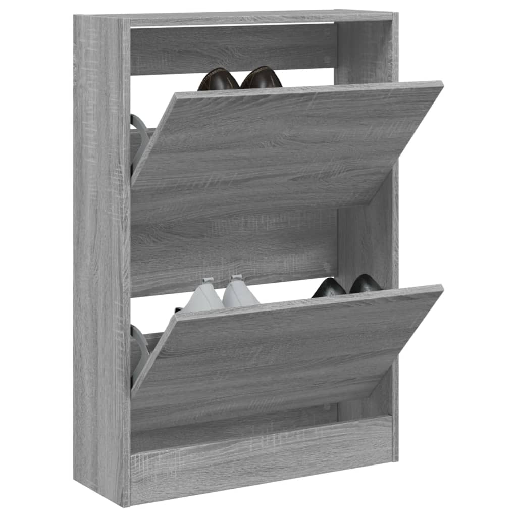 Tone Shoe Cabinet Solid Oak 2 Drop-Down Drawers small