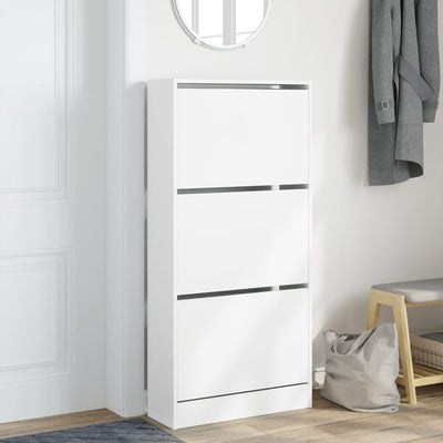 Tone Shoe Cabinet Solid Oak 2 Drop-Down Drawers Medium