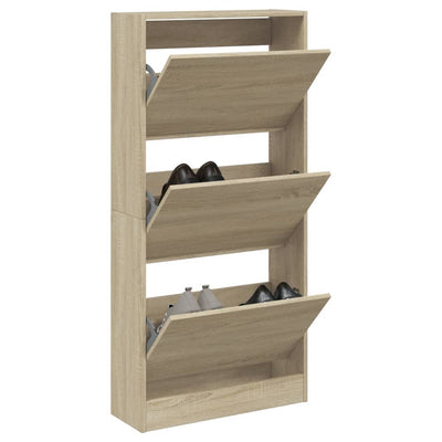 Tone Shoe Cabinet Solid Oak 2 Drop-Down Drawers Medium