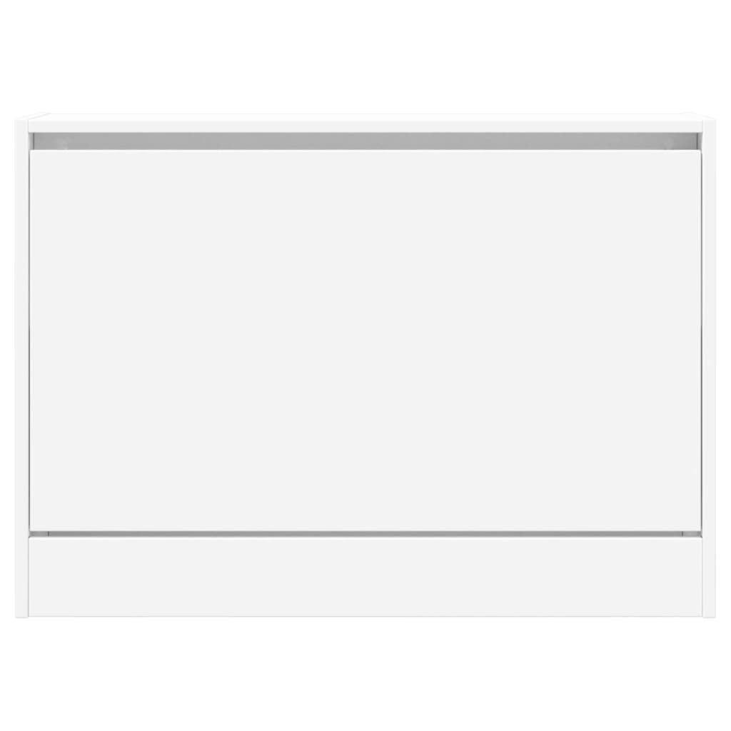 Modern 6 Pair 31" Compact Shoe Cabinet With 1 Flip Down Drawer