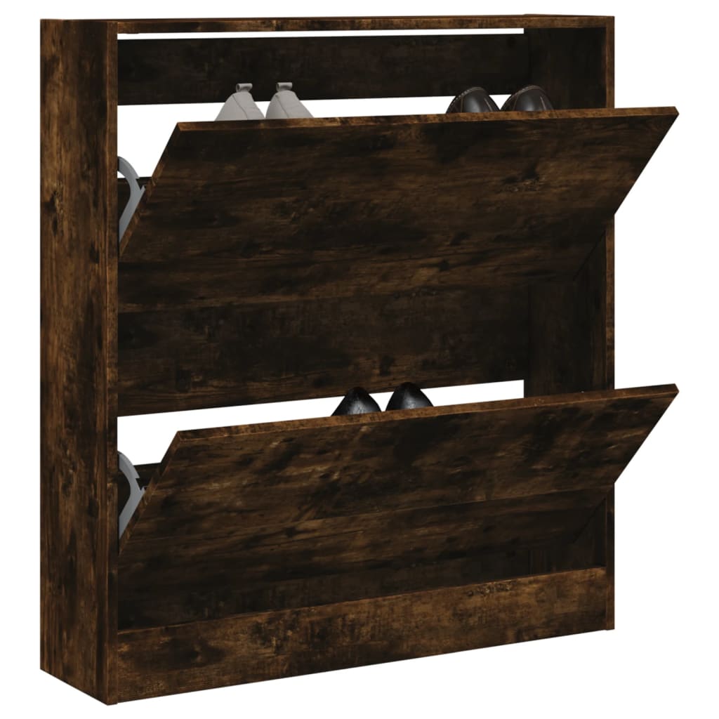 Tone Shoe Cabinet Solid Oak 2 Drop-Down Drawers Small