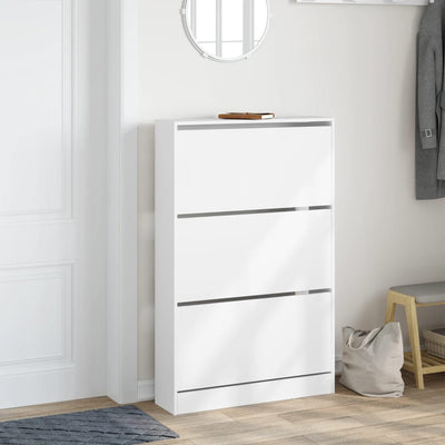 Tone Shoe Cabinet Solid Oak 3 Drop-Down Drawers