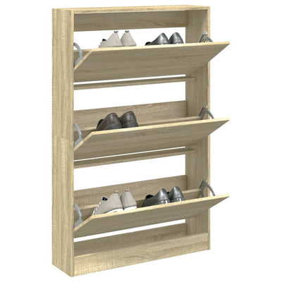 Tone Shoe Cabinet Solid Oak 3 Drop-Down Drawers
