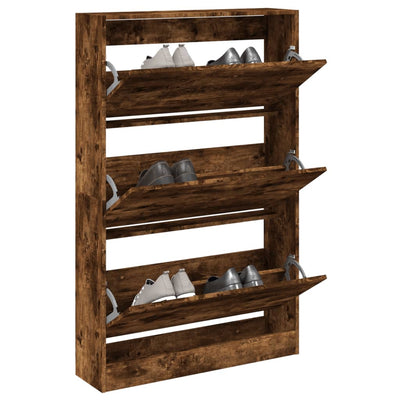 Tone Shoe Cabinet Solid Oak 3 Drop-Down Drawers