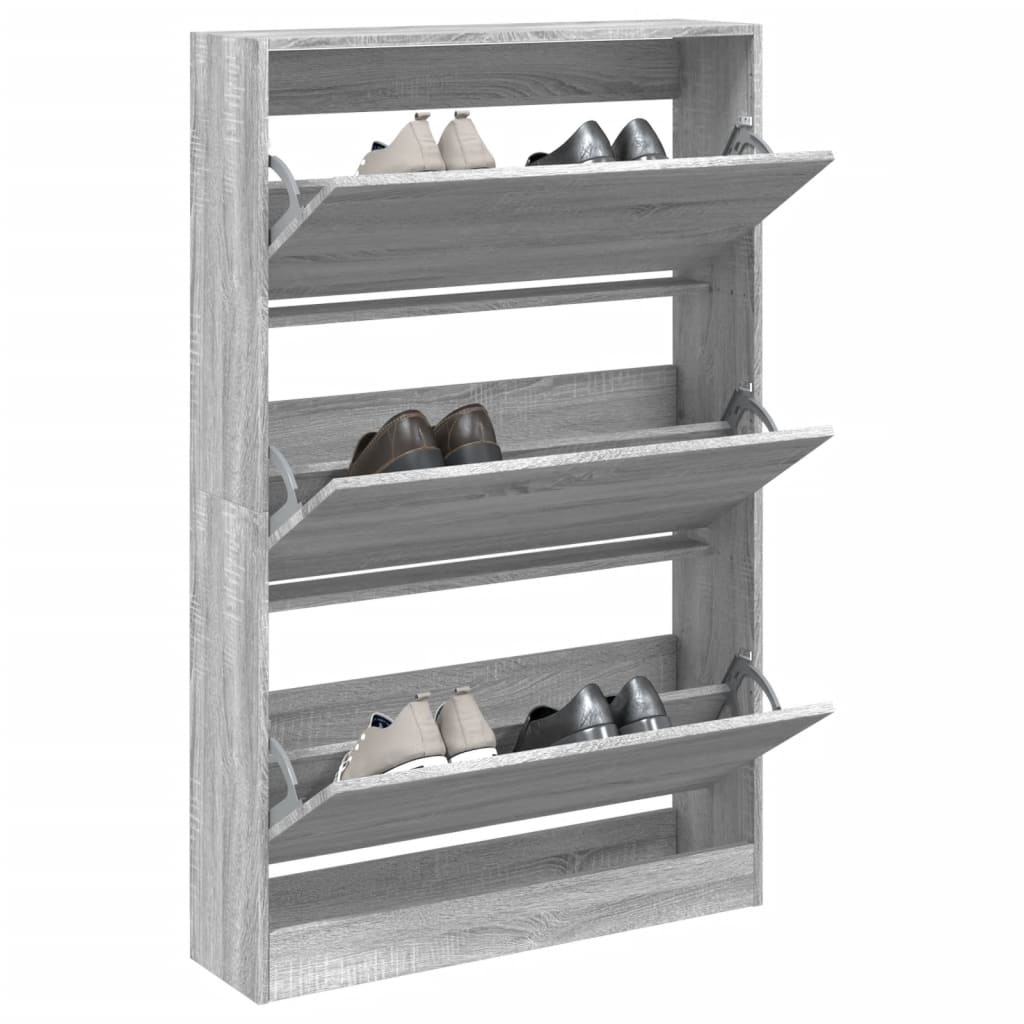 Tone Shoe Cabinet Solid Oak 3 Drop-Down Drawers