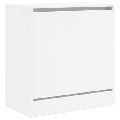 Modern 6 Pair 31" Compact Shoe Cabinet With 1 Flip Down Drawer