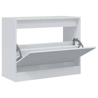 Modern 6 Pair 31" Shoe Cabinet With 1 Flip Down Drawer