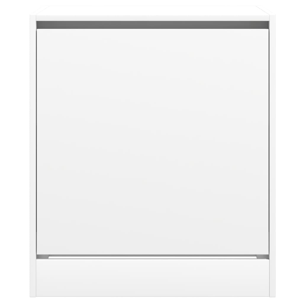 Modern 9 Pair 31" Shoe Cabinet With 1 Flip Down Drawer