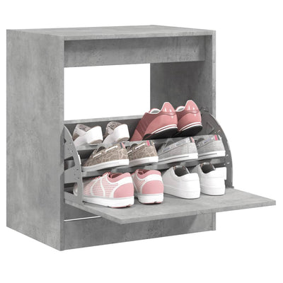 Modern 9 Pair 31" Shoe Cabinet With 1 Flip Down Drawer