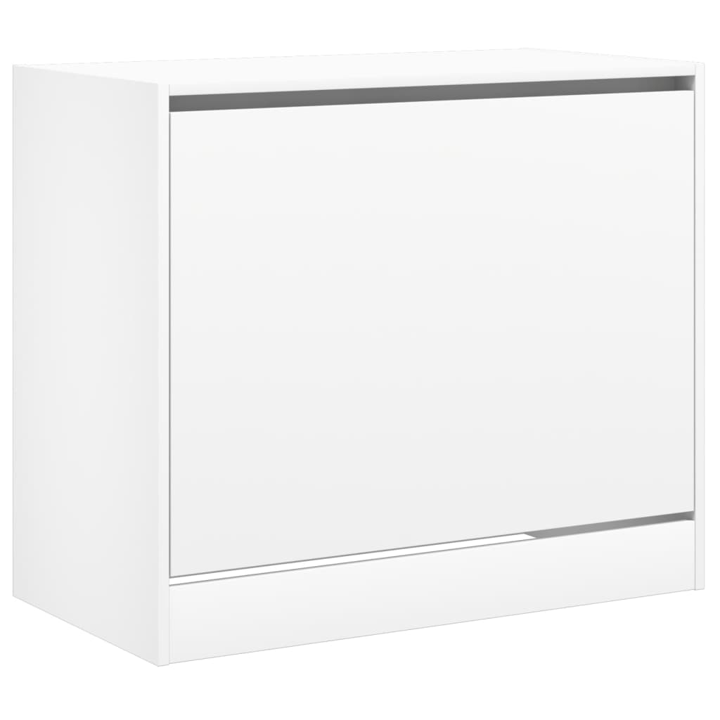 Modern 9 Pair 31" Compact Shoe Cabinet With 1 Flip Down Drawer