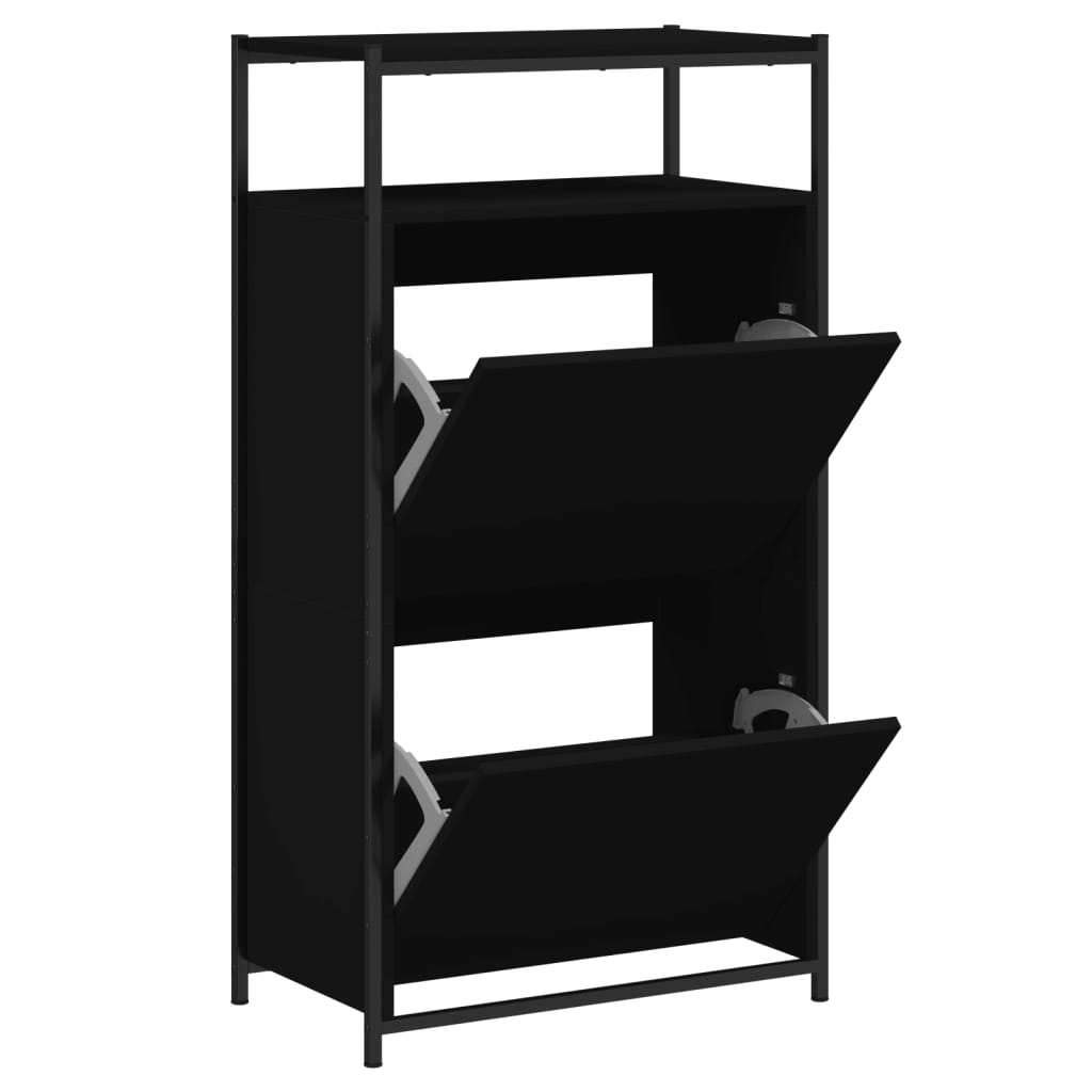 Tone Shoe Cabinet Solid Oak 2 Drop-Down Drawers