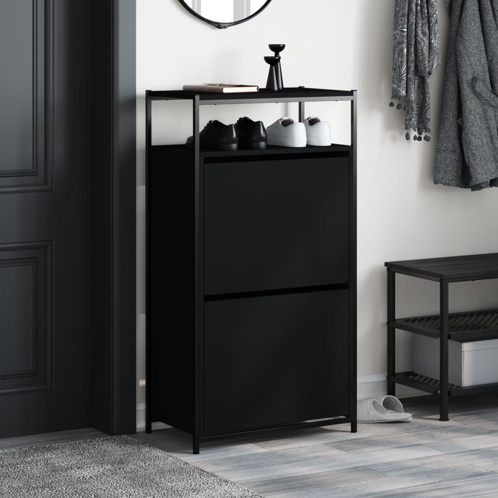 Tone Shoe Cabinet Solid Oak 2 Drop-Down Drawers