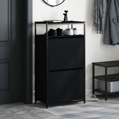 Tone Shoe Cabinet Solid Oak 2 Drop-Down Drawers