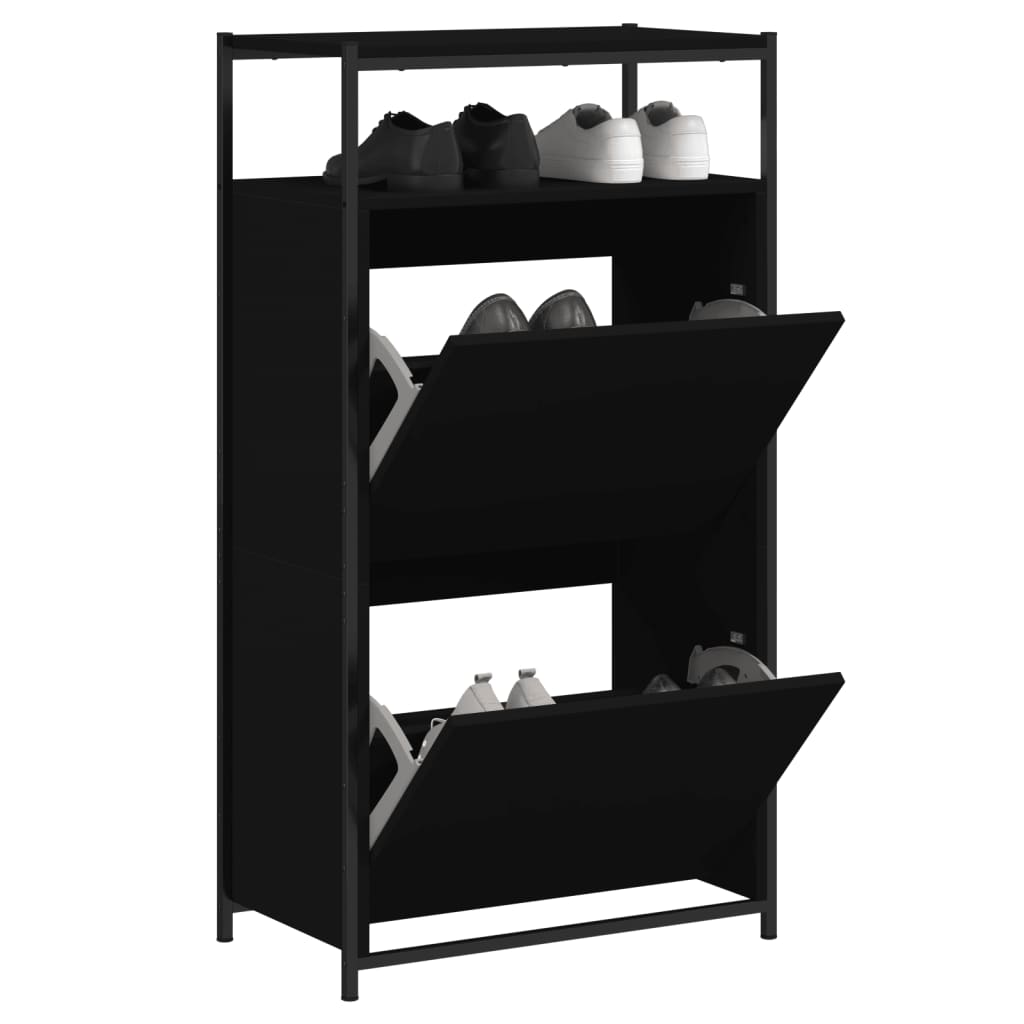 Tone Shoe Cabinet Solid Oak 2 Drop-Down Drawers