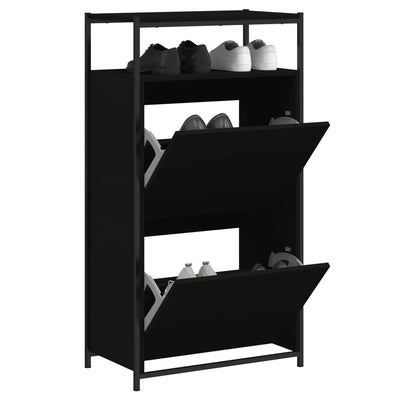 Tone Shoe Cabinet Solid Oak 2 Drop-Down Drawers