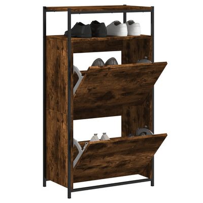 Tone Shoe Cabinet Solid Oak 2 Drop-Down Drawers