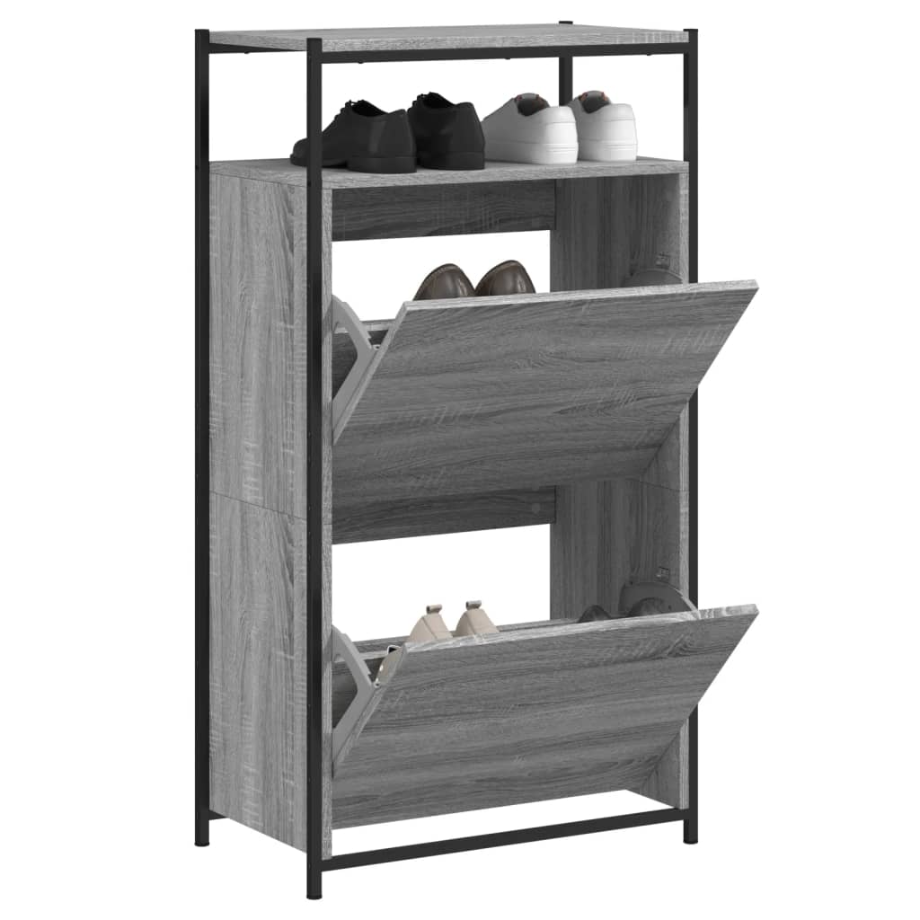 Tone Shoe Cabinet Solid Oak 2 Drop-Down Drawers