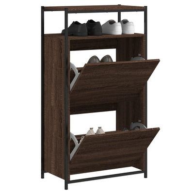 Tone Shoe Cabinet Solid Oak 2 Drop-Down Drawers