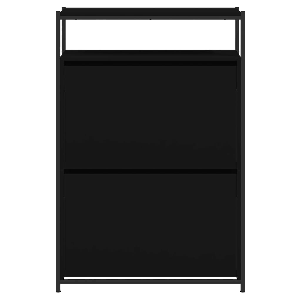 Shoe Cabinet Old, Hand-Finished Wood Tall 2 Drop-Down Drawers