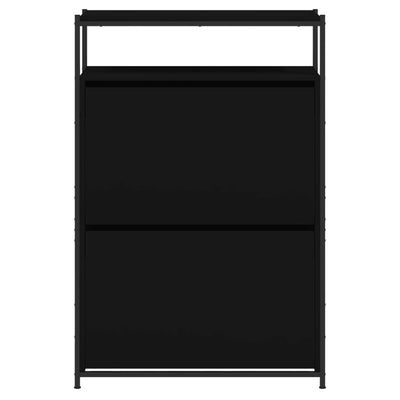Shoe Cabinet Old, Hand-Finished Wood Tall 2 Drop-Down Drawers