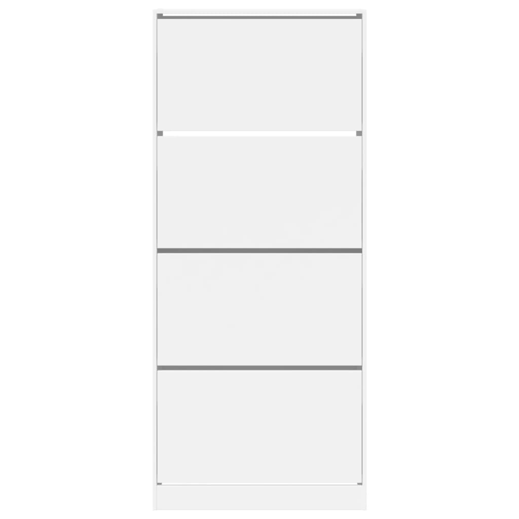 Shoe Cabinet Natural Solid Pine Tall 4 Drawers