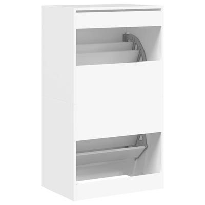 Shoe Cabinet Warm-toned Wood Medium Height 2 Compartments