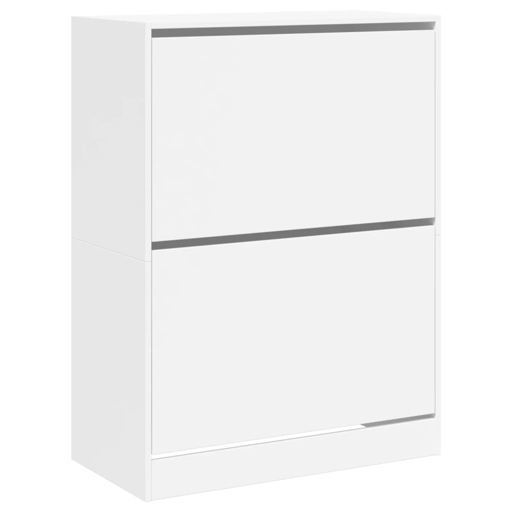 Shoe Cabinet 2-Section Smoked-Wood Medium