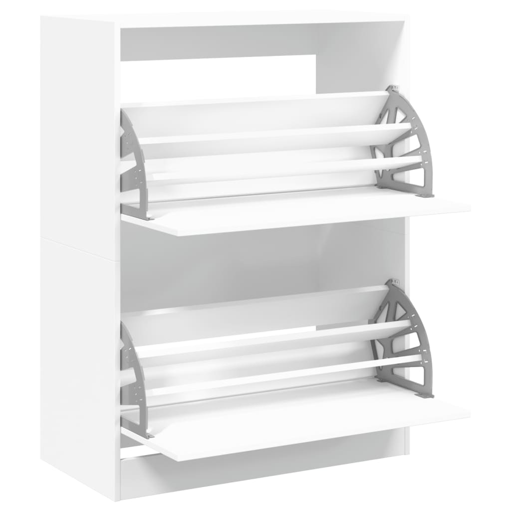 Shoe Cabinet 2-Section Smoked-Wood Medium