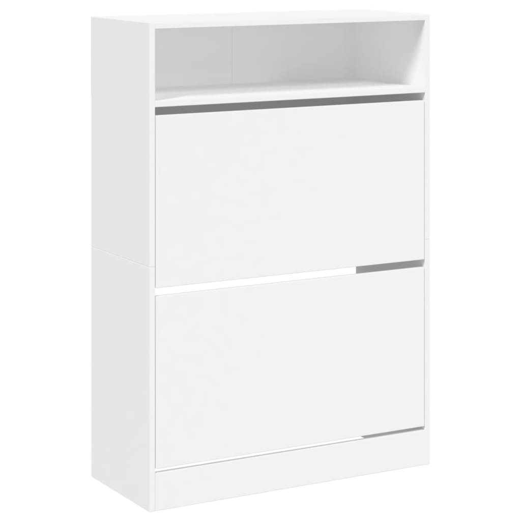 Shoe Cabinet 3-Section Smoked-Wood Medium