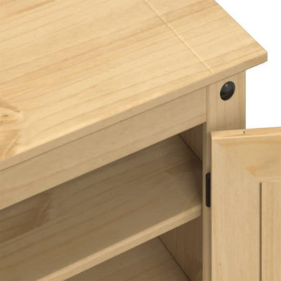 2 Cabinets Natural Pine Wood Shoe Cabinet Medium