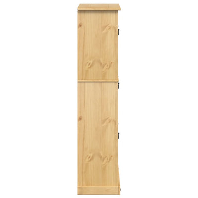 4 Drawers Natural Pine Wood Shoe Cabinet Large